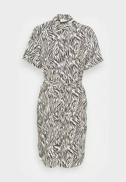 Even&Odd Damen Blusenkleid - Black/white -Even Und Odd Verkäufe 89ae61401515405ea6d1eabd22b6ddec