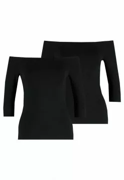 Even&Odd Damen 2 PACK - Langarmshirt - Black