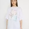 Even&Odd Damen T-Shirt Print - White -Even Und Odd Verkäufe 8fc592845dff451e9417f46caf9b96fb