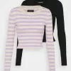 Even&Odd Damen 2 PACK - Strickpullover - Black/beige/lilac