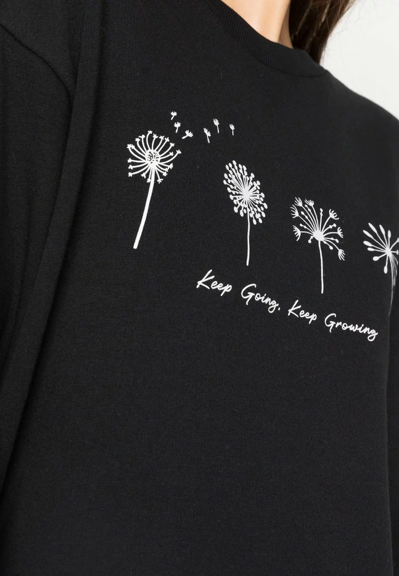 Even&Odd Damen OVERSIZED FLOWER PRINT - Sweatshirt - Black 7 Even&Odd Damen OVERSIZED FLOWER PRINT - Sweatshirt - Black – Bild 5