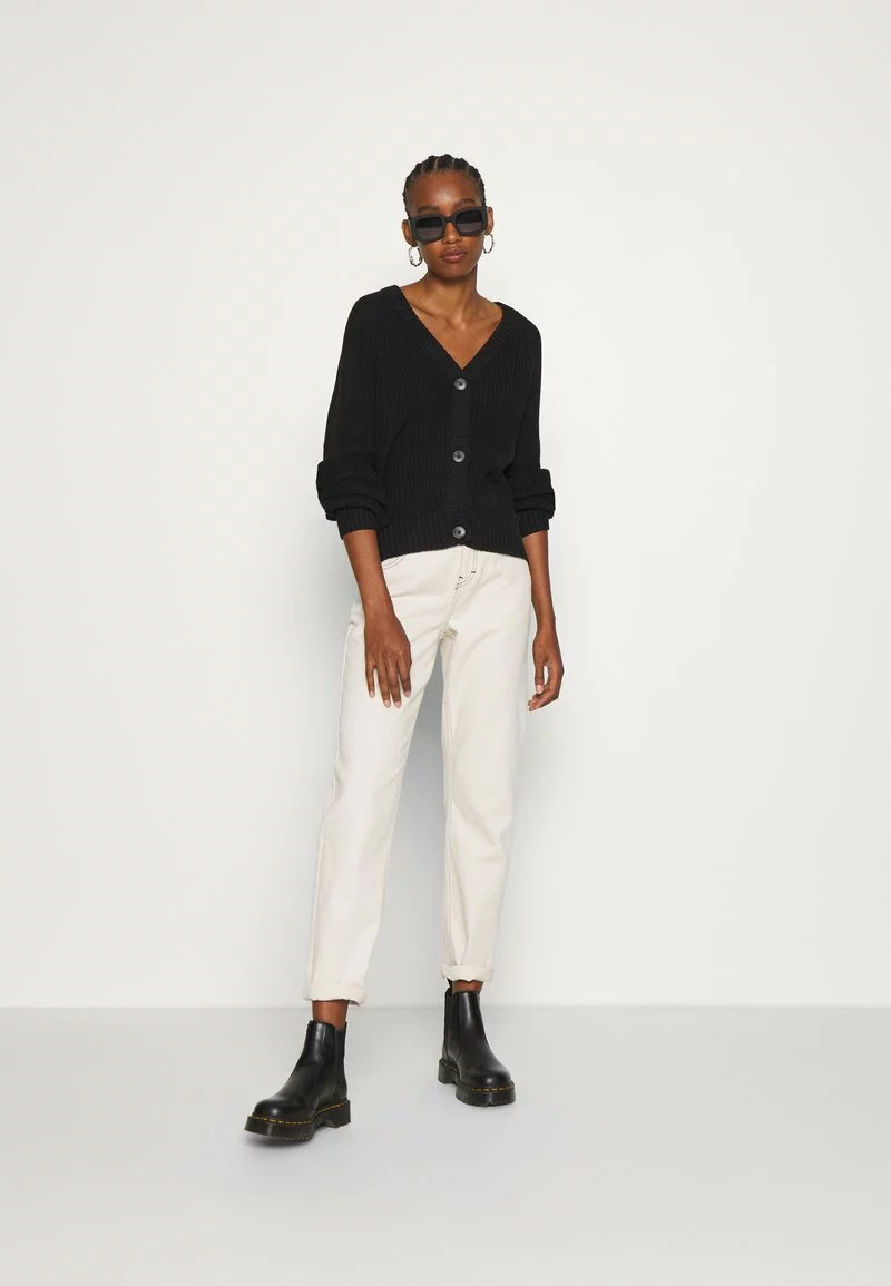 Even&Odd Damen BUTTON THROUGH CARDIGAN - Strickjacke - Black 4 Even&Odd Damen BUTTON THROUGH CARDIGAN - Strickjacke - Black – Bild 2