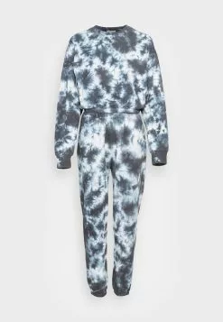 Even&Odd Damen SET - CROPPED SWEAT & JOGGER IN TIE DYE - Sweatshirt - Grey -Even Und Odd Verkäufe 9448844b9367467d878494efdd3353ba