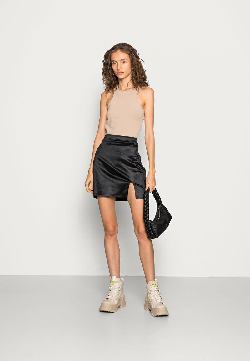 Even&Odd Damen BODYCON SKIRT WITH SLIT - Minirock - Black 4 Even&Odd Damen BODYCON SKIRT WITH SLIT - Minirock - Black – Bild 2