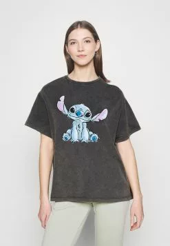 Even&Odd Damen T-Shirt Print - Black