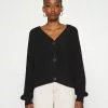 Even&Odd Damen BUTTON THROUGH CARDIGAN - Strickjacke - Black