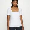 Even&Odd Damen T-Shirt Print - White 1 Even&Odd Damen T-Shirt Print - White -Even Und Odd Verkäufe 9b27a7d5416a4764b47c858e32095acb