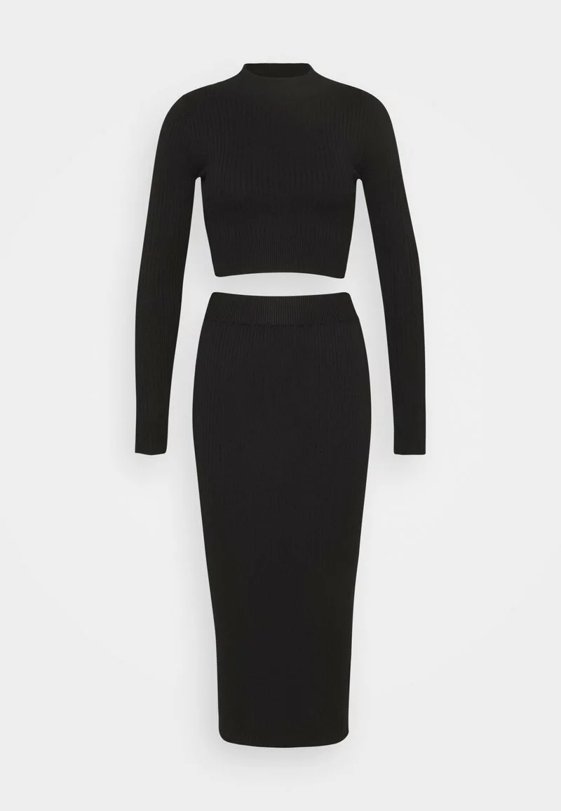 Even&Odd Damen PERKIN CROPPED SKIRT SET - Strickpullover - Black 3 Even&Odd Damen PERKIN CROPPED SKIRT SET - Strickpullover - Black