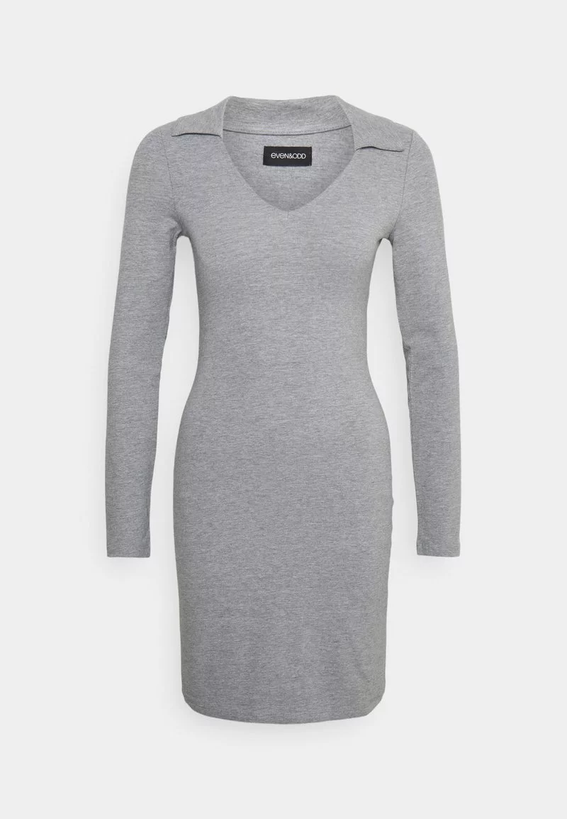Even&Odd Damen Jerseykleid - Mottled Grey 3 Even&Odd Damen Jerseykleid - Mottled Grey