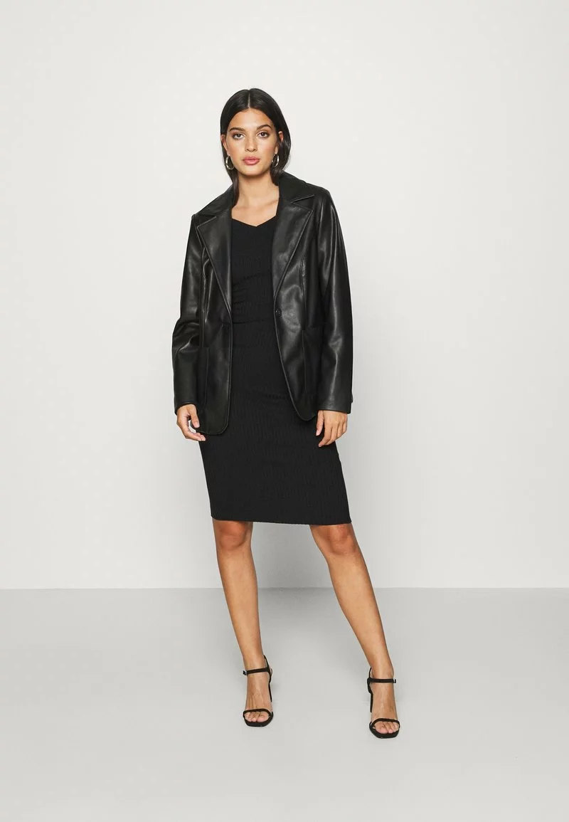 Even&Odd Damen KNIT V NECK MIDI BODYCON DRESS - Etuikleid - Black 4 Even&Odd Damen KNIT V NECK MIDI BODYCON DRESS - Etuikleid - Black – Bild 2