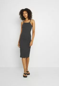 Even&Odd Damen Jerseykleid - Mottled Dark Grey
