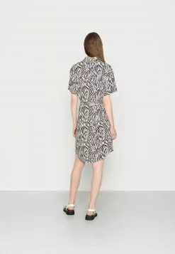 Even&Odd Damen Blusenkleid - Black/white -Even Und Odd Verkäufe 9d4a9767cf864f3c95dee30ad1cf976d