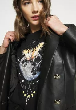 Even&Odd HATTIE MOON AND BUTTERLY TEE - T-Shirt Print - Black | Damen -Even Und Odd Verkäufe 9f603111deaa42f8baea2ee2fadb43f0