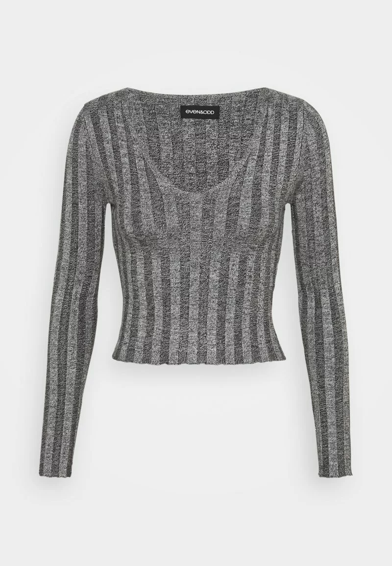 Even&Odd Damen Strickpullover - Mottled Grey 8 Even&Odd Damen Strickpullover - Mottled Grey – Bild 6