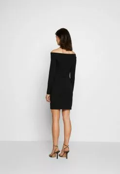 Even&Odd Damen BASIC - OFF-SHOULDER MINI LONG SLEEVES DRESS - Etuikleid - Black -Even Und Odd Verkäufe 9fd4868d0a794767b08a7f7f86ed5a48