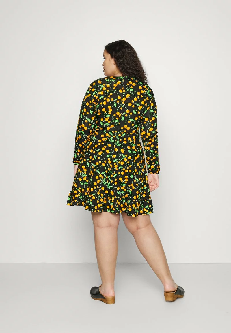 Even&Odd Damen Jerseykleid - Black/orange 5 Even&Odd Damen Jerseykleid - Black/orange – Bild 3