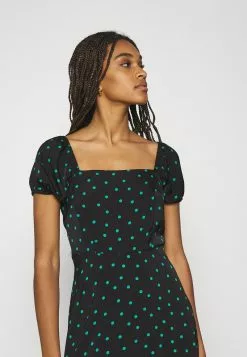 Even&Odd Damen Freizeitkleid - Black/green -Even Und Odd Verkäufe a1baf2ee648f446797f84b3c354f553f