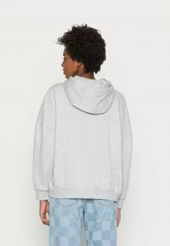 Even&Odd Damen HOODIE LONG WITHOUT DRAWCORD AND POCKET - Kapuzenpullover - Mottled Light Grey -Even Und Odd Verkäufe a1f90942d7ea41478c596b933e5c2d2b