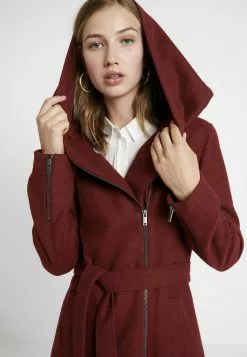 Even&Odd Damen Klassischer Mantel - Bordeaux -Even Und Odd Verkäufe a2d941ecfd1740669b4bd10e51fc2bdd