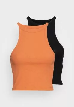 Even&Odd Damen Top - Black/orange -Even Und Odd Verkäufe a3ea5c292a0f41638bc19c13cb72dc80