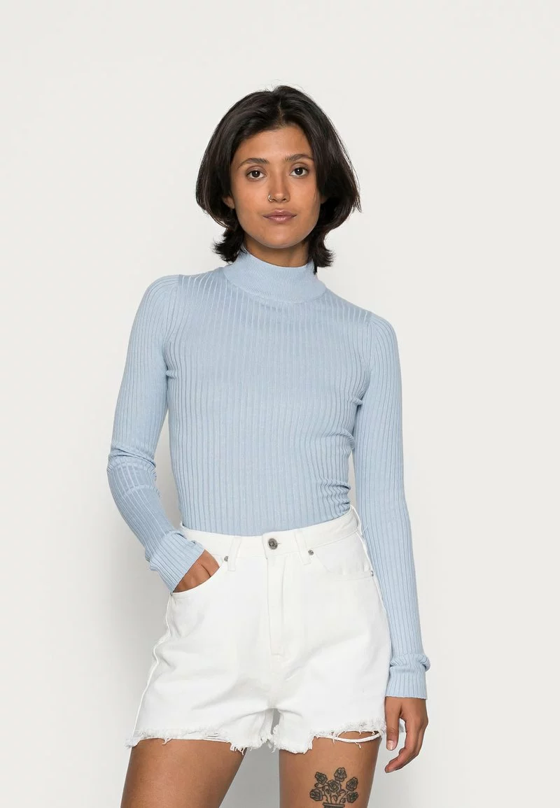 Even&Odd Damen Strickpullover - Mottled Light Blue 3 Even&Odd Damen Strickpullover - Mottled Light Blue