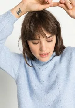 Even&Odd POINTELLE CREW NECK JUMPER - Strickpullover - Mottled Light Blue | Damen -Even Und Odd Verkäufe a6e4b1ac8ebb4986b69cefdddeee605f