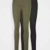 Even&Odd Damen 2 PACK - Leggings - Hosen - Black Olive -Even Und Odd Verkäufe a9126f5f104a4e08beb1a7b4b70dee4e