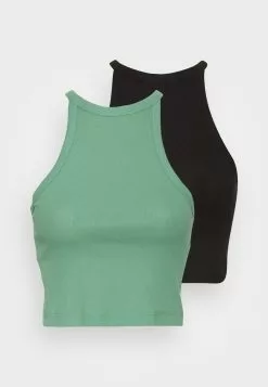 Even&Odd Damen Top - Black/green -Even Und Odd Verkäufe ab87b4aa7c14483180628da078fb84a6