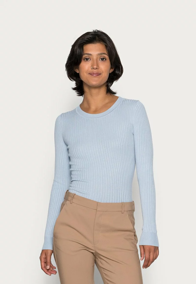 Even&Odd Damen Strickpullover - Mottled Light Blue 3 Even&Odd Damen Strickpullover - Mottled Light Blue