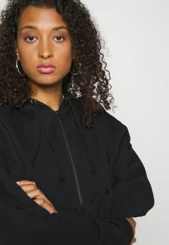 Even&Odd Damen OVERSIZED HOODED ZIP JACKET - Sweatjacke - Black -Even Und Odd Verkäufe af8d52a6950f442298fd813d9b9d6be3
