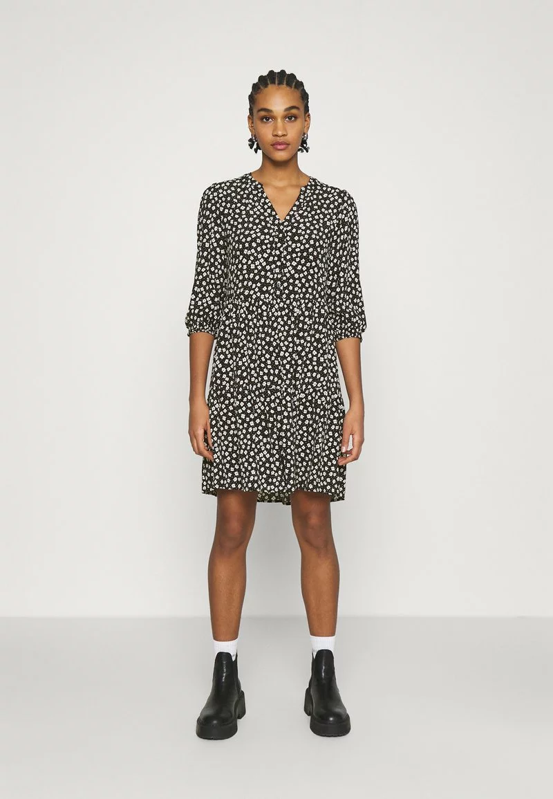 Even&Odd Damen Blusenkleid - Black/white 3 Even&Odd Damen Blusenkleid - Black/white