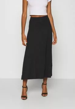 Even&Odd Damen Basic Maxi Skirt - A-Linien-Rock - Black