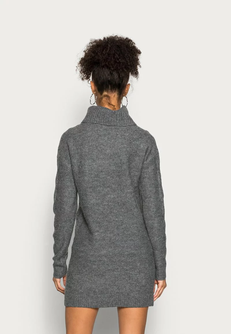 Even&Odd Strickkleid - Mottled Dark Grey | Damen 5 Even&Odd Strickkleid - Mottled Dark Grey | Damen – Bild 3