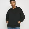 Even&Odd Damen HOODIE LONG WITHOUT DRAWCORD AND POCKET - Kapuzenpullover - Black -Even Und Odd Verkäufe b1b08fbda5204d29b7decabcfd306433