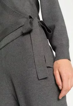 Even&Odd Damen WRAPPED CARDIGAN SET - Strickjacke - Mottled Dark Grey -Even Und Odd Verkäufe b319bb32e84b467ea864488c2aa2802a