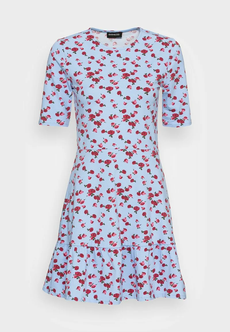 Even&Odd Damen Jerseykleid - Light Blue/multi Coloured 6 Even&Odd Damen Jerseykleid - Light Blue/multi Coloured – Bild 4