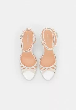 Even&Odd Damen High Heel Sandalette - White -Even Und Odd Verkäufe b5ad435e0f614435a4a1d3ab60228062