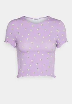 Even&Odd Damen T-Shirt Print - Lilac -Even Und Odd Verkäufe bb66e4f8cbf842e4911f37e4ac8f3599