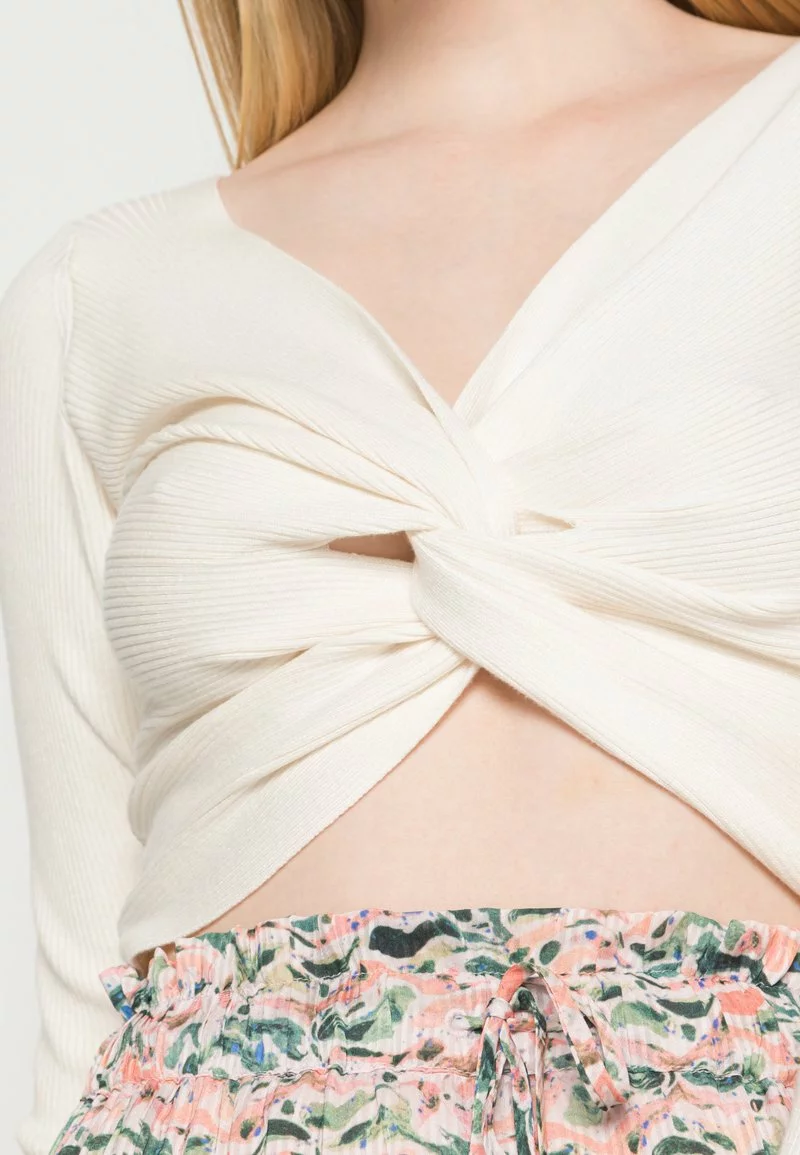 Even&Odd Damen WRAP FRONT JUMPER - Strickpullover - White 7 Even&Odd Damen WRAP FRONT JUMPER - Strickpullover - White – Bild 5