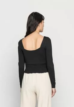 Even&Odd Damen SHIRRING DETAIL LONG SLEEVE CROP WITH GATHER - Langarmshirt - Black 9 Even&Odd Damen SHIRRING DETAIL LONG SLEEVE CROP WITH GATHER - Langarmshirt - Black -Even Und Odd Verkäufe bc64a596fdc24d4d9dea4742e3b3fff3