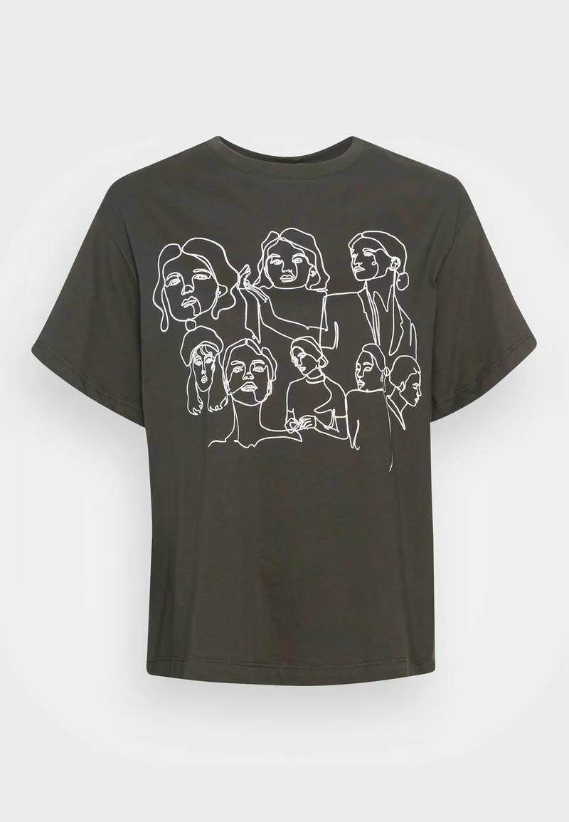 Even&Odd T-Shirt Print - Anthracite | Damen 6 Even&Odd T-Shirt Print - Anthracite | Damen – Bild 4