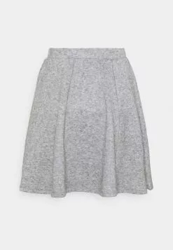 Even&Odd Damen Flared Mini Knitted Skirt - Minirock - Mottled Grey -Even Und Odd Verkäufe bcbf51fceb5a4aff992ca129acaaac5a