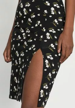 Even&Odd Damen Jerseykleid - Black/multi Coloured -Even Und Odd Verkäufe bcf596c4216244ecb3700f0bcdcf13fb