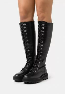 Even&Odd Damen Plateaustiefel - Black