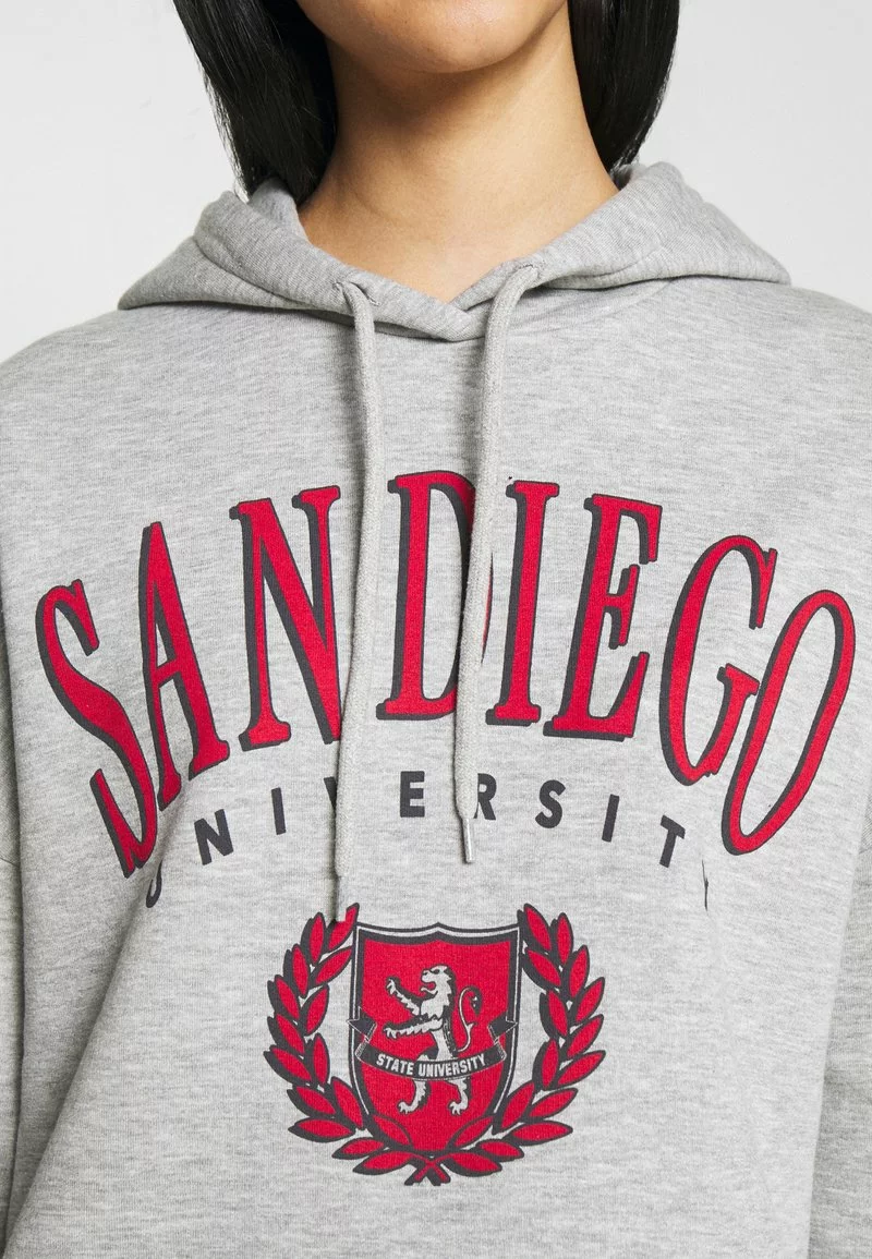 Even&Odd Damen OVERSIZED CROPPED PRINTED HOODIE - Kapuzenpullover - Mottled Light Grey 8 Even&Odd Damen OVERSIZED CROPPED PRINTED HOODIE - Kapuzenpullover - Mottled Light Grey – Bild 6