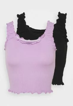 Even&Odd Damen 2 PACK - Top - Black/lilac -Even Und Odd Verkäufe c098097996214a5da642cee24831e221