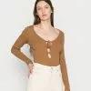 Even&Odd Damen Langarmshirt - Brown