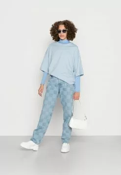 Even&Odd Damen T-Shirt Basic - Light Blue -Even Und Odd Verkäufe c192533d5d82436c80f2c9e5d89dbf32