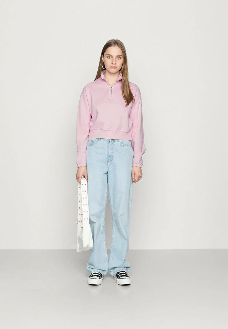 Even&Odd Damen CROPPED WITH HALF ZIP COLLAR - Sweatshirt - Light Pink 4 Even&Odd Damen CROPPED WITH HALF ZIP COLLAR - Sweatshirt - Light Pink – Bild 2