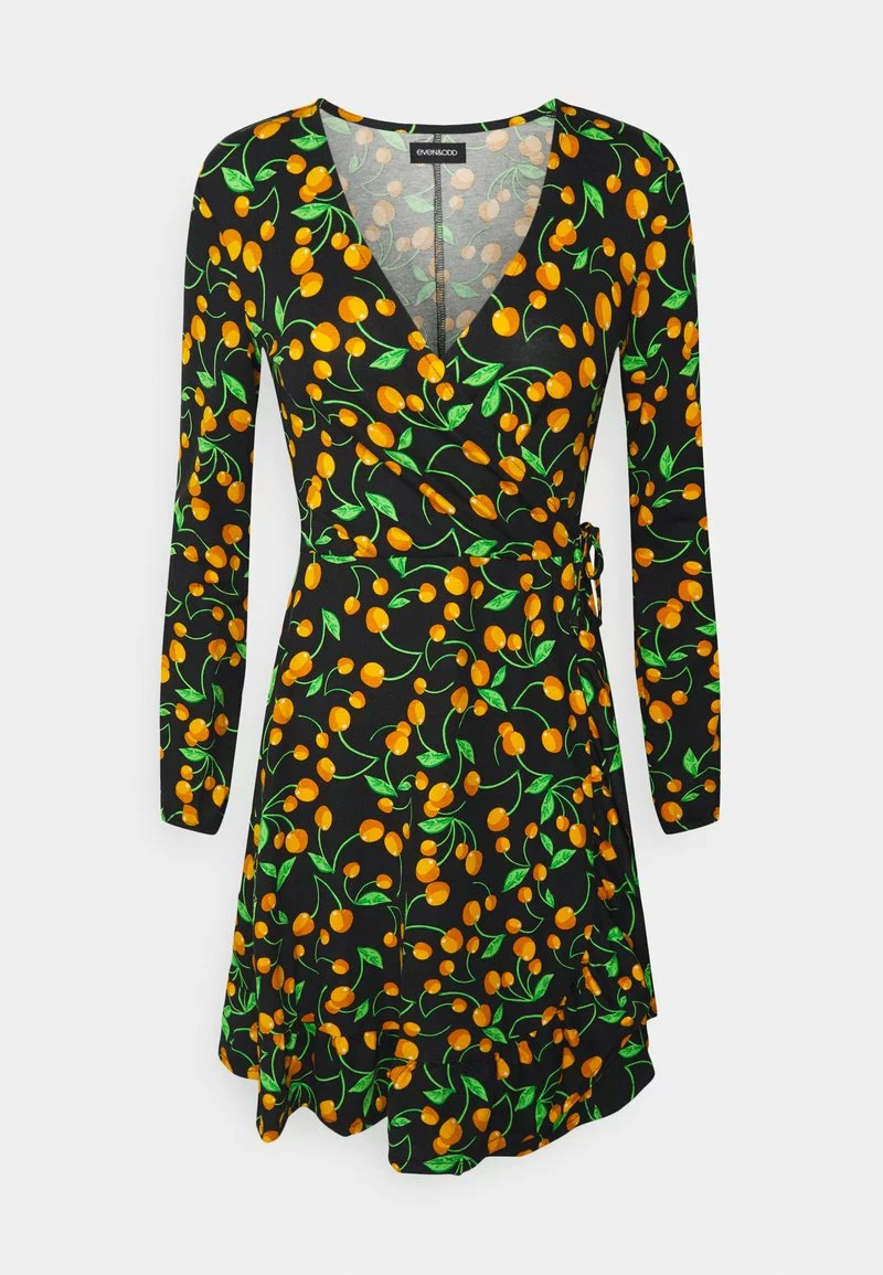 Even&Odd Damen Jerseykleid - Black/orange 11 Even&Odd Damen Jerseykleid - Black/orange – Bild 9